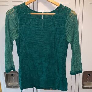 Turquoise sweater-like shirt